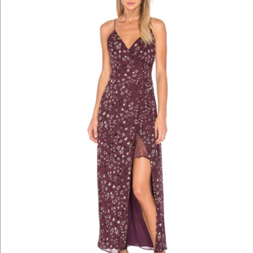 House of Harlow Purple Maxi Wrap Dress